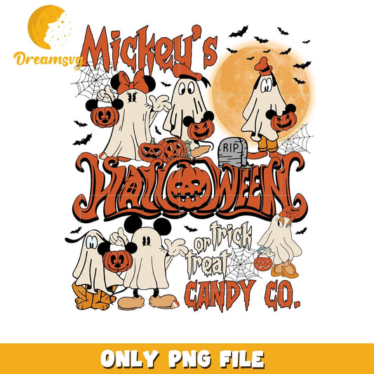 Halloween Mickey trick or treat png, Disney cartoon halloween friends png