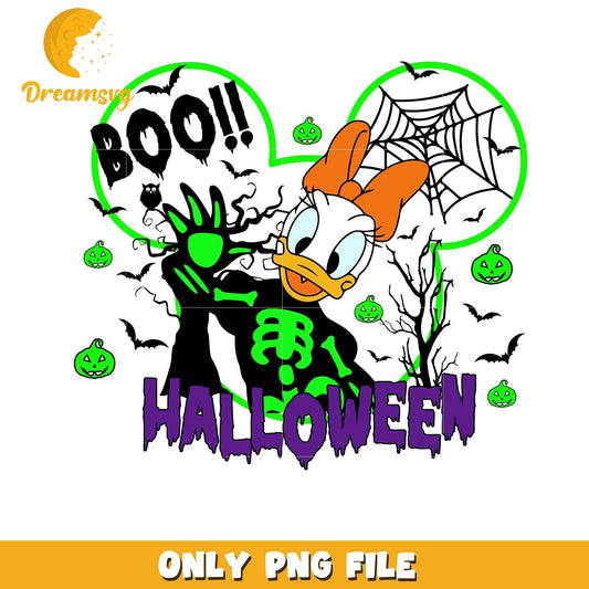 Halloween Skeleton Boo Daisy png, Disney friends halloween vibes png