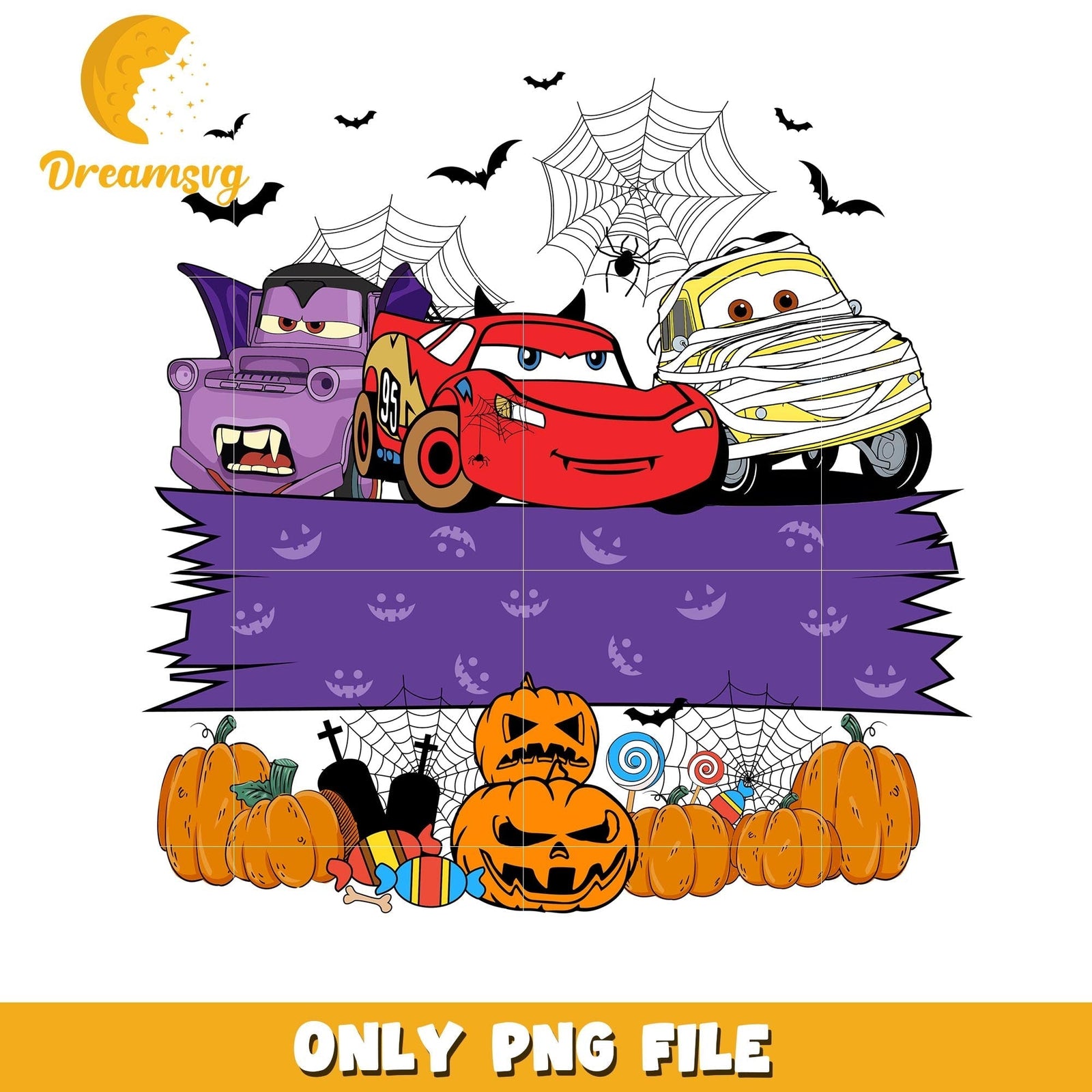 Halloween pumpking Cars characters png, Disney Pixar cartoon character