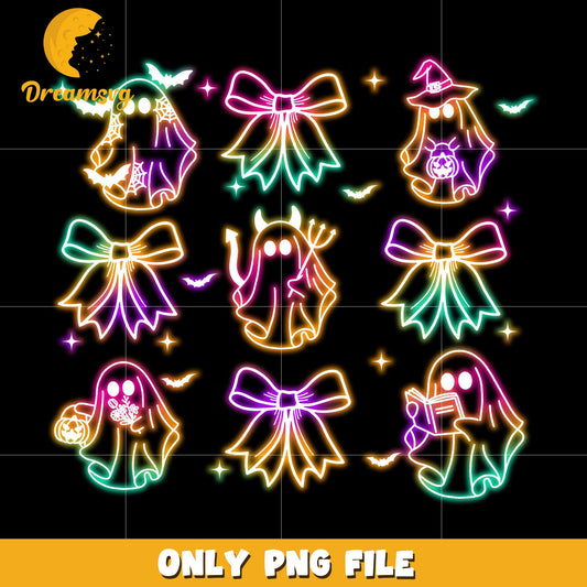Halloween ghoul neon png, halloween characters png, halloween design png