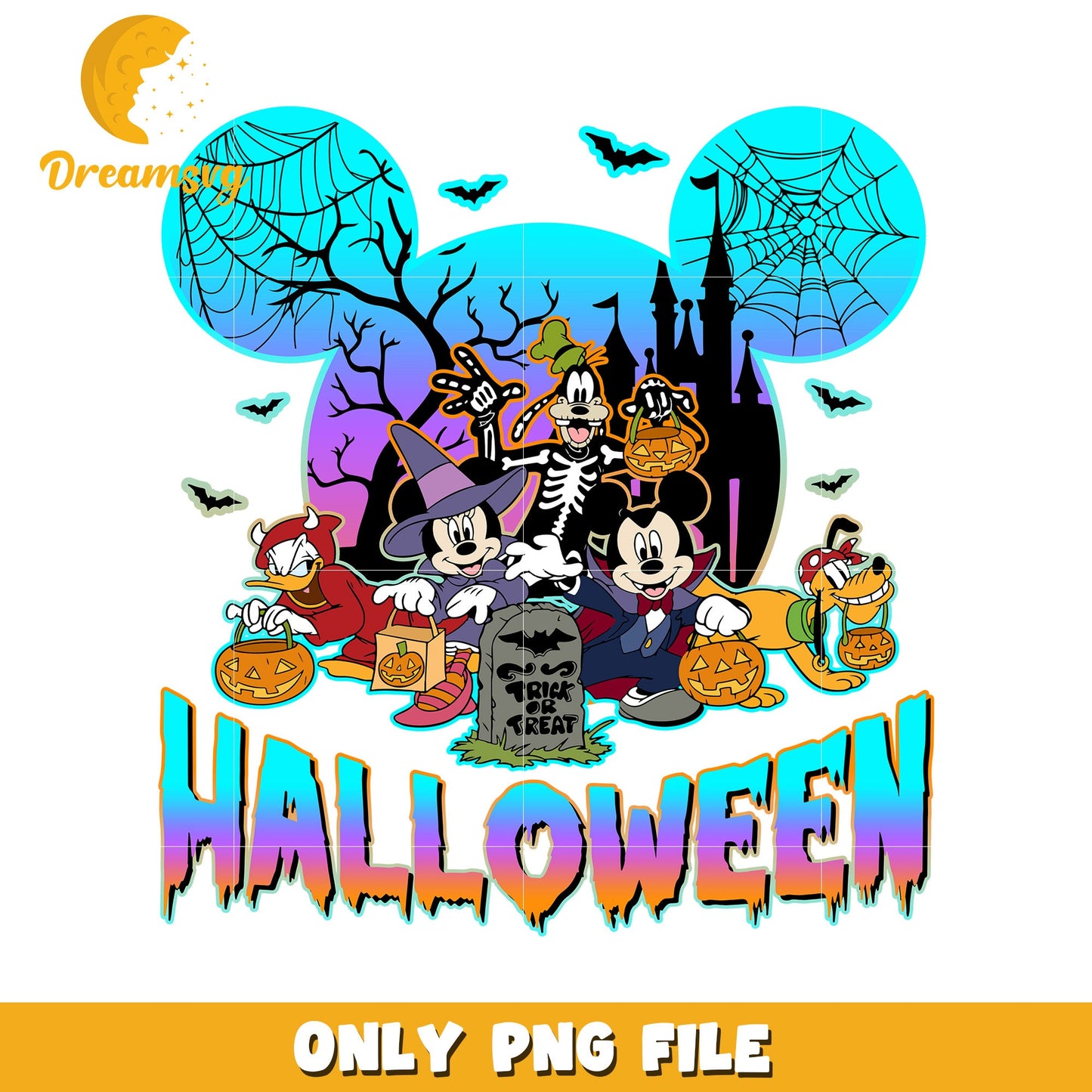 Halloween mickey friends png, halloween toys png, halloween characters png