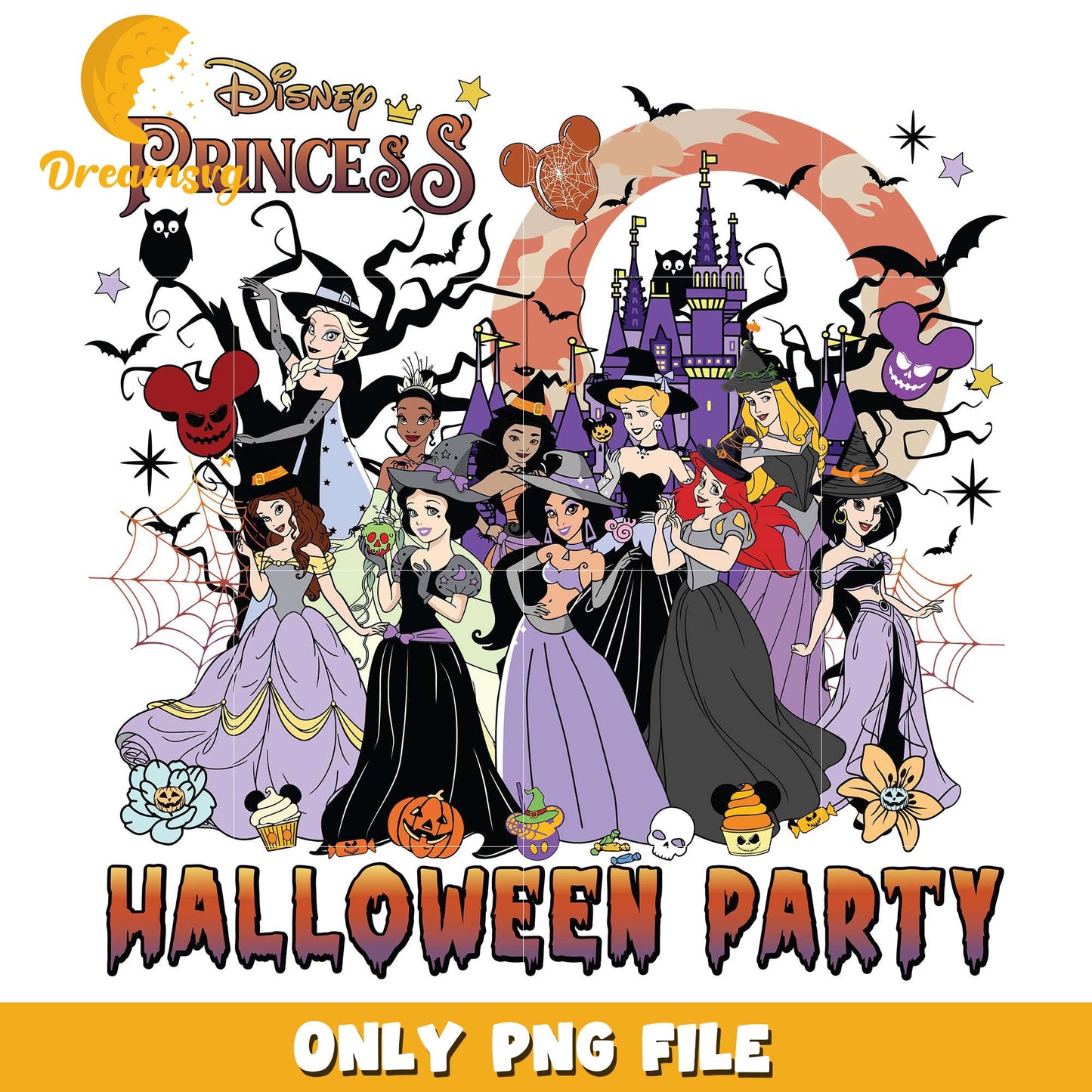 Halloween party png, halloween characters png, halloween design png