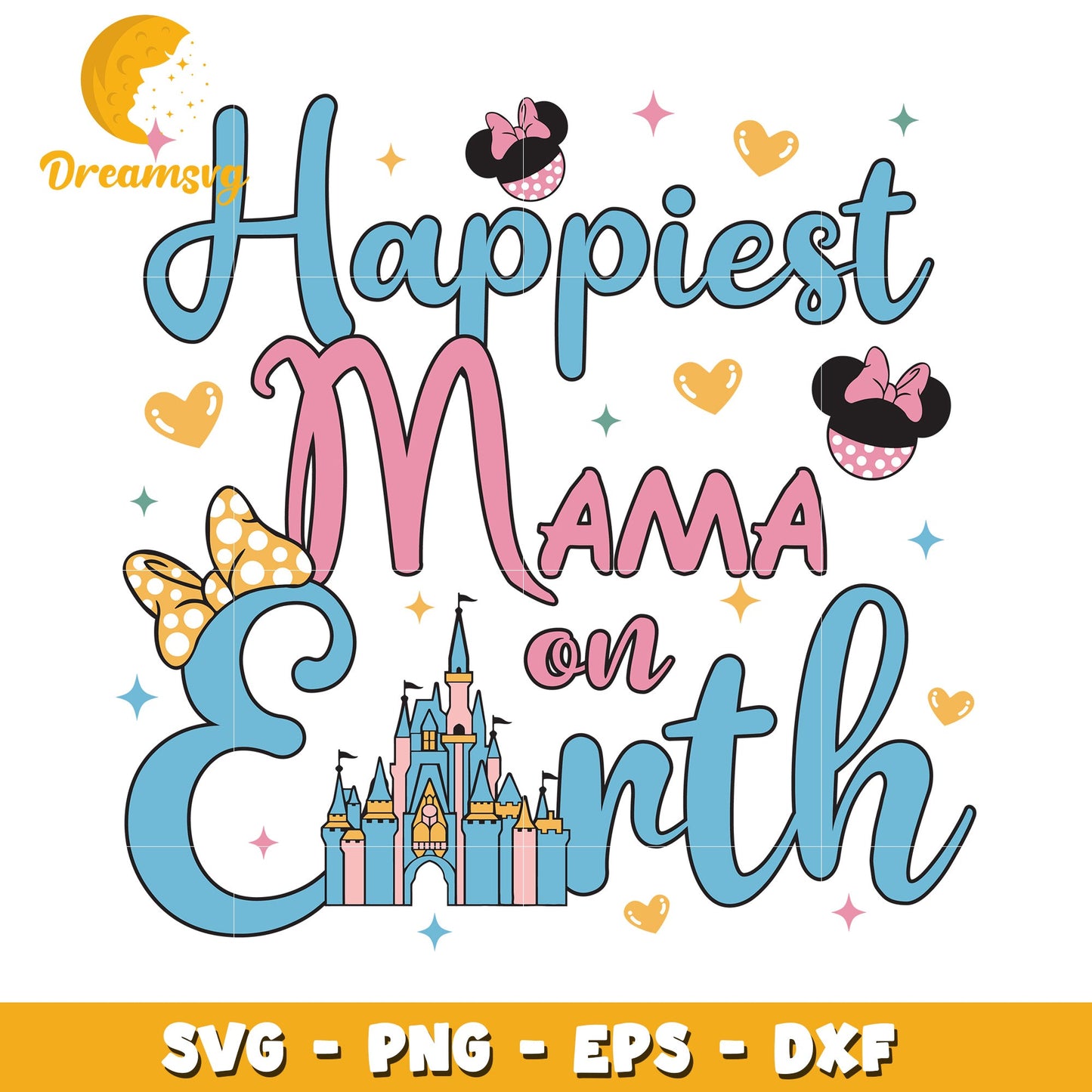 Happiest Mama on Earth SVG Floral Design for Mothers Day Gifts