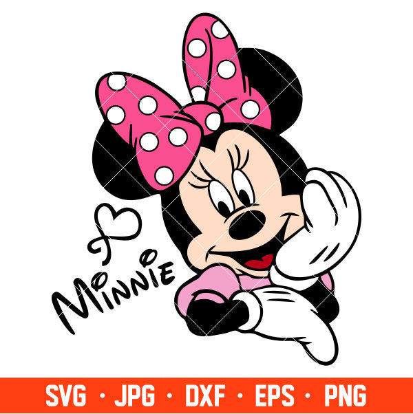 Happy Minnie Mouse Svg, Free Svg, Daily Freebies Svg, Cricut, Silhouette Vector Cut File