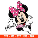 Happy Minnie Mouse Svg, Free Svg, Daily Freebies Svg, Cricut, Silhouette Vector Cut File