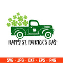Happy St. Patrick’s Day Truck Svg, St. Patrick’s Day Svg, Lucky Svg, Irish Svg, Clover Svg, Cricut, Silhouette Vector Cut File