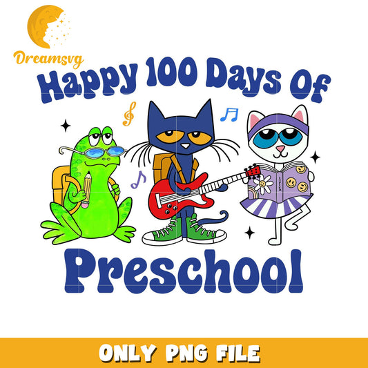 Happy 100 Days of Preschool Fun PNG Artwork File
