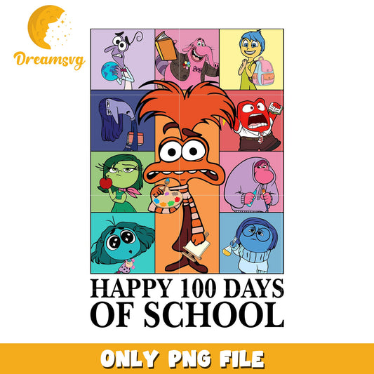 Happy 100 Days of School PNG Graphic Design File