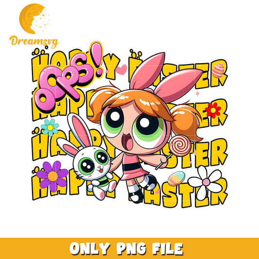 Happy Easter Blossom PNG Cartoon
