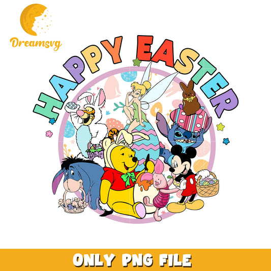 Happy Easter Characters PNG Fun for Kids and Celebrations