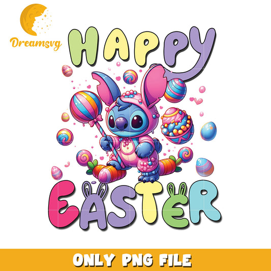 Happy Easter Colorful Cartoon Bunny PNG Image Download