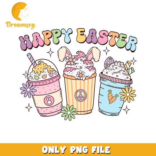Happy Easter Cute Drink Illustration PNG for Spring Fun