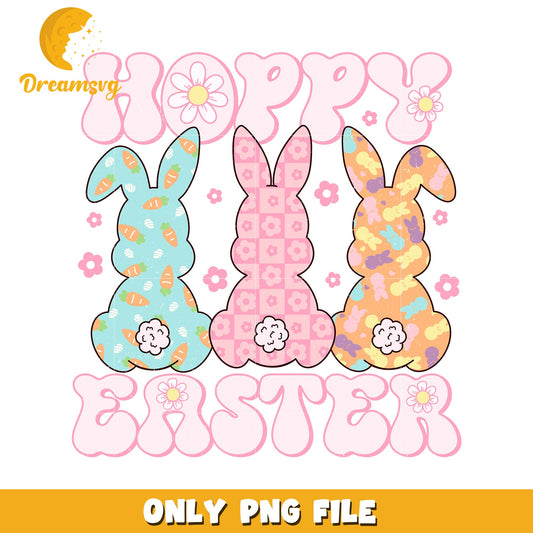 Happy Easter Easter Bunny Colorful PNG Design Download