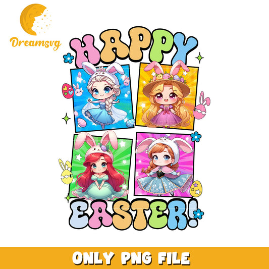 Happy Easter Princess PNG Design