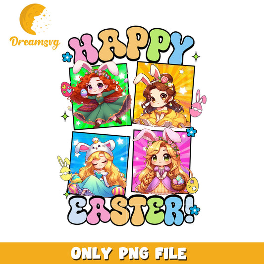 Happy Easter Princesses PNG