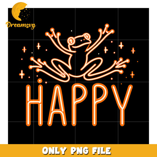 Happy Frog PNG Design