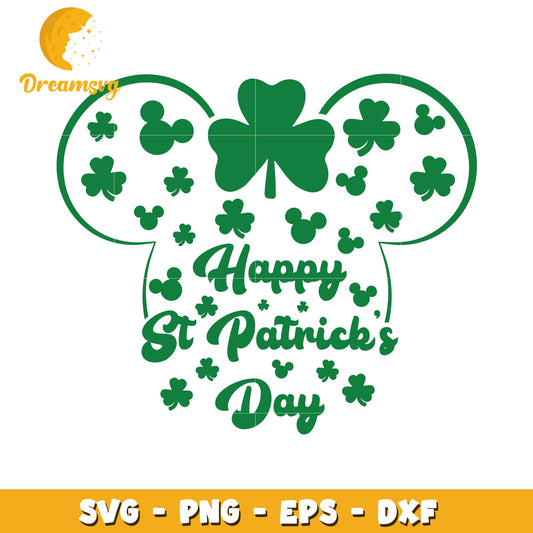 Happy St Patricks Day SVG Mickey Mouse