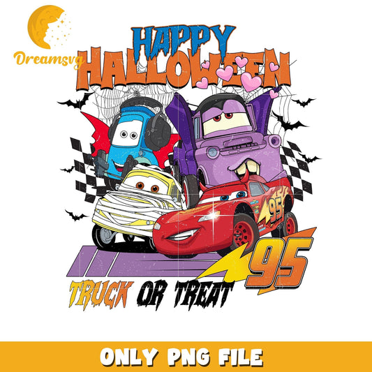Happy Halloween Cars characters png, Disney Pixar cartoon characters png