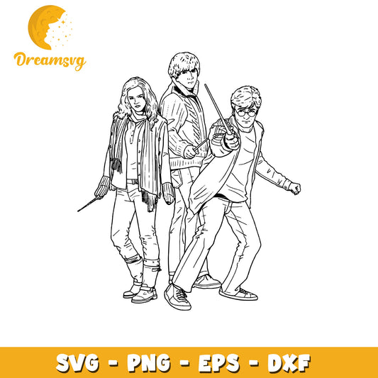 Harry Potter Trio SVG Cut File
