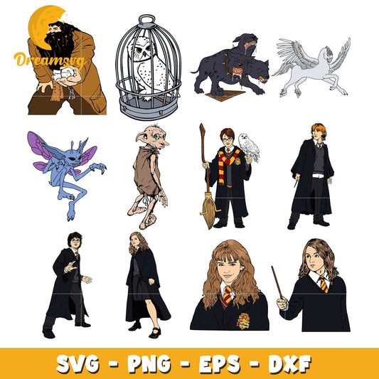 Harry potter and friends bundle svg, cast of harry potter svg