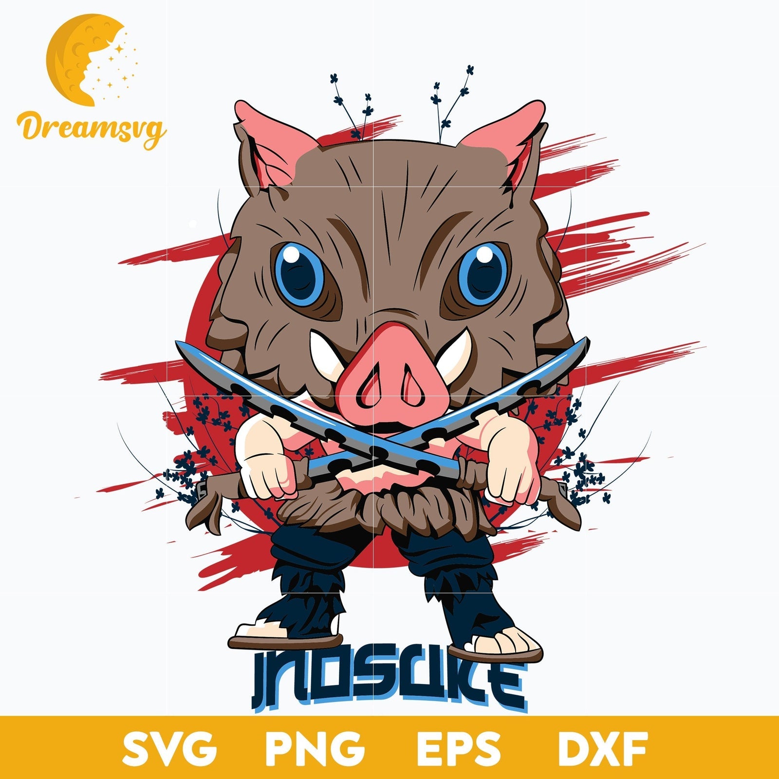 Inosuke Roland Cut Studio Hashibira Inosuke Svg, Inosuke Svg, Inosuke Anime Svg, file for cricut