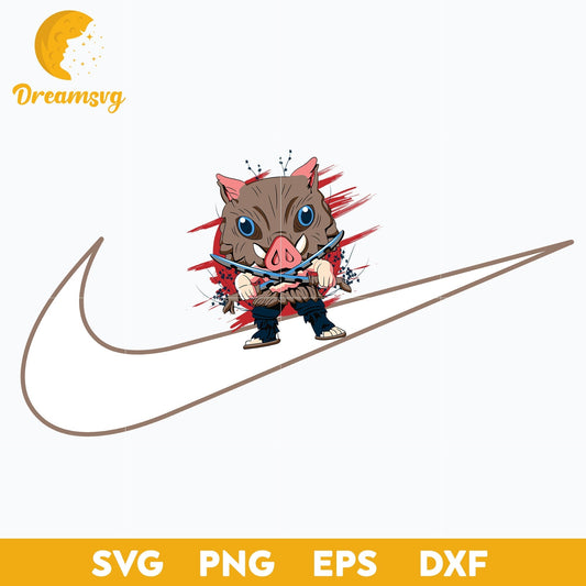 Hashibira Inosuke x Nike Svg, Hashibira Inosuke Svg, Inosuke Svg, Inosuke Anime Svg, file for cricut, Anime svg, png, eps, dxf digital download