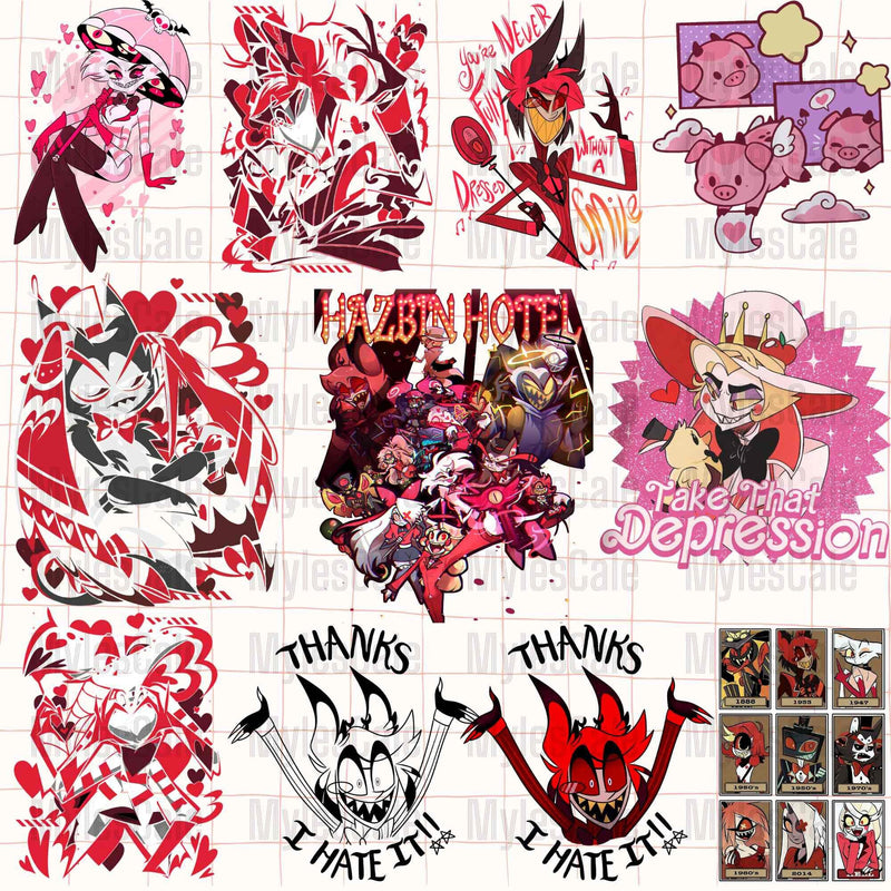 Hazbin Hotel Characters PNG Bundle 11+ PNG