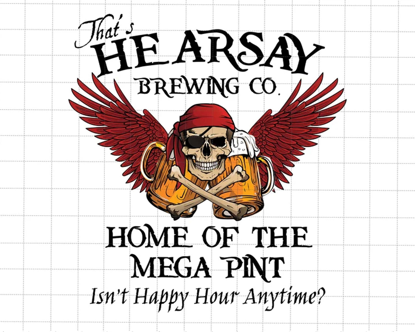 Johnny Depp SVG File, Hearsay Brewing Company Svg