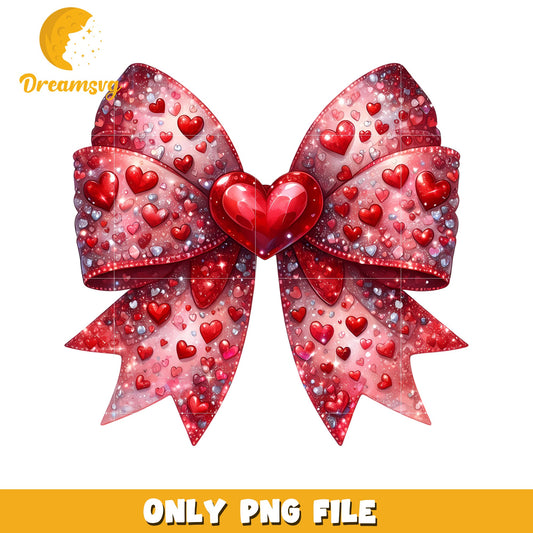 Heart Design Ribbon PNG for Crafting and Decorations