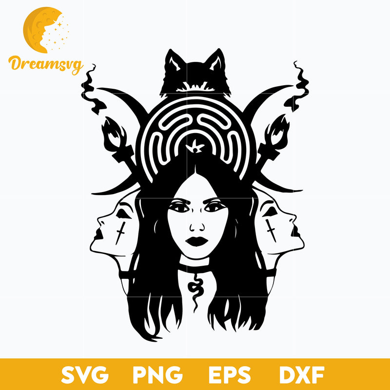 Hecate Triple Goddess Halloween svg, Halloween svg, png, dxf, eps digital file.