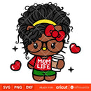 Hello Kitty Black History &nbsp;Svg, Mom Life Svg, Sanrio Svg, Kawaii Svg, Cricut, Silhouette Vector Cut File