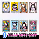 Hello Kitty Card PNG Bundle Sublimation Instant Download