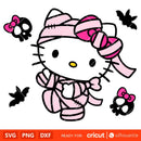 Hello Kitty Mummy Svg, Halloween Svg, Hello Kitty Svg, Kawaii Svg, Cricut, Silhouette Vector Cut File