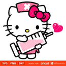 Hello Kitty Nurse Svg, Medical Svg, Sanrio Svg, Kawaii Svg, Cricut, Silhouette Vector Cut File