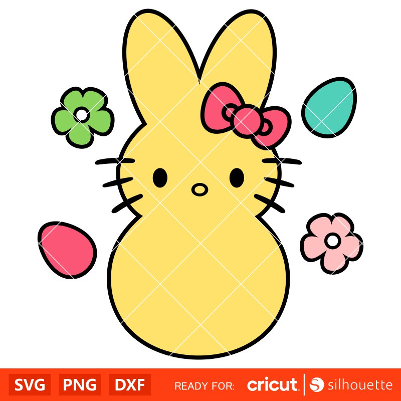 Hello Kitty Peeps Svg, Peeps Happy Easter Svg