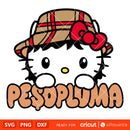 Hello Kitty Peso Pluma Svg, Sanrio Svg, Hello Kitty Svg, Kawaii Svg, Cricut, Silhouette Vector Cut File