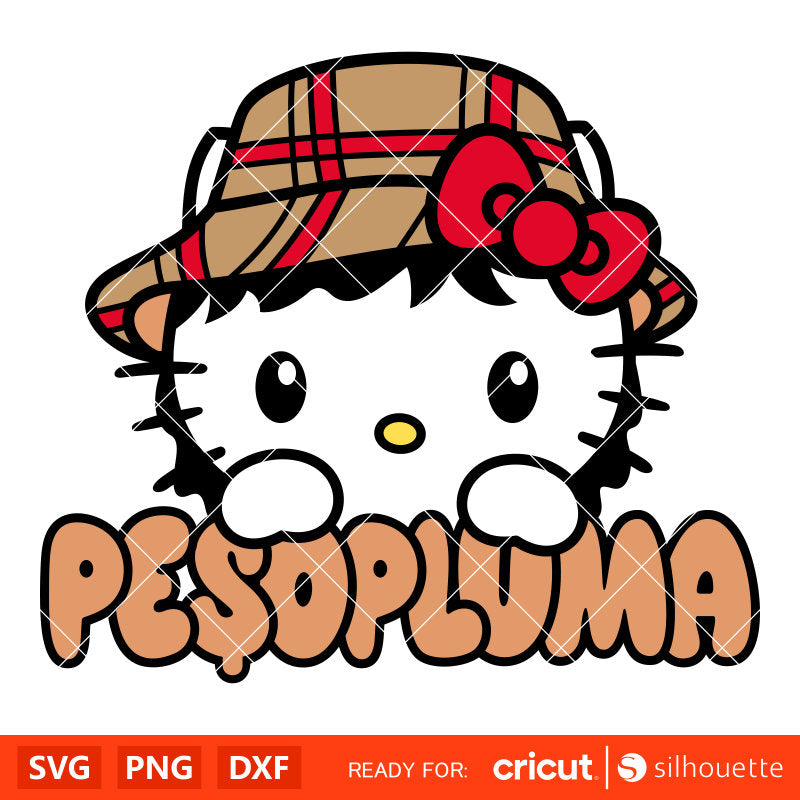 Hello Kitty Peso Pluma Svg, Sanrio Svg, Hello Kitty Svg, Kawaii Svg, Cricut, Silhouette Vector Cut File