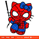 Hello Kitty Spider Man Svg, Sanrio Svg, Hello Kitty Svg, Kawaii Svg, Cricut, Silhouette Vector Cut File