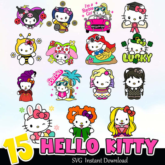 Hello Kitty Bundle SVG Instant Download