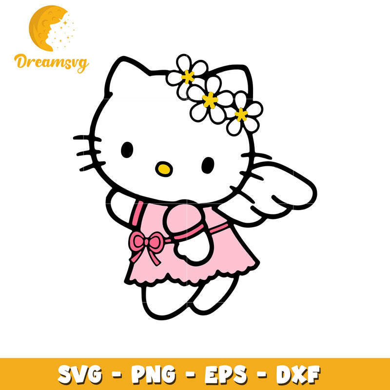 Hello Kitty Angel SVG PNG EPS DXF