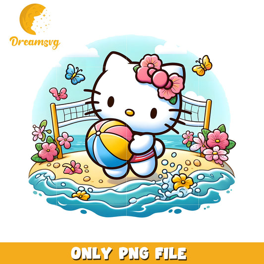 Hello Kitty Beach Volleyball PNG
