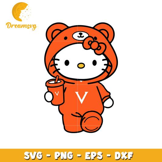 Hello Kitty Bear Costume SVG Design for Crafts