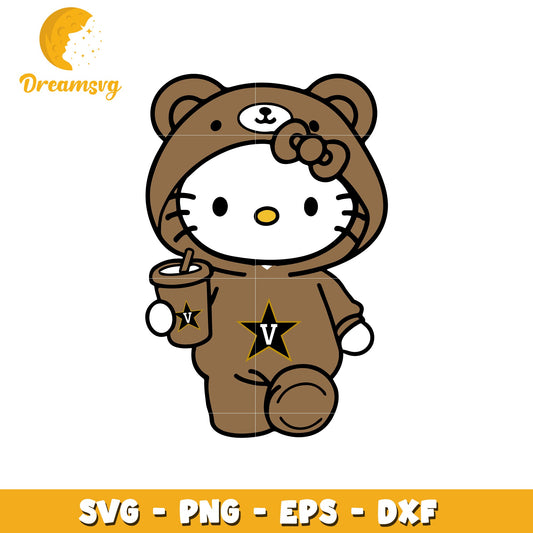 Hello Kitty Bear Hoodie SVG Design for Kids