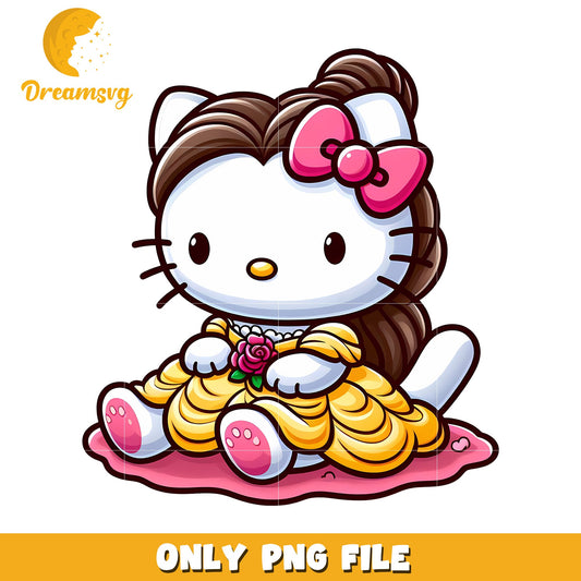Hello Kitty Belle PNG Disney Princess Design