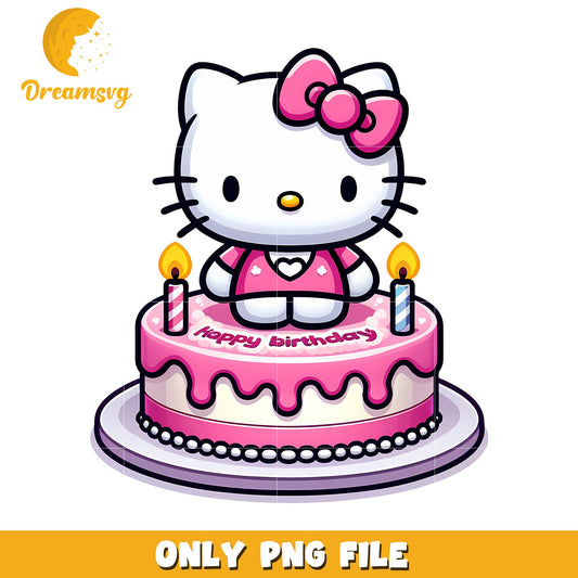 Hello Kitty Birthday Cake PNG
