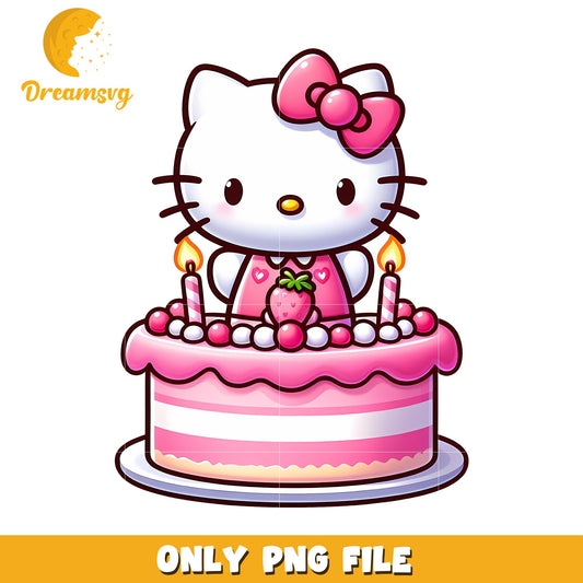 Hello Kitty Birthday Cake PNG File for Fun Celebrations