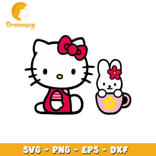 Hello Kitty Bunny SVG PNG EPS DXF Cut File