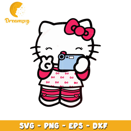 Hello Kitty Camera SVG PNG EPS DXF