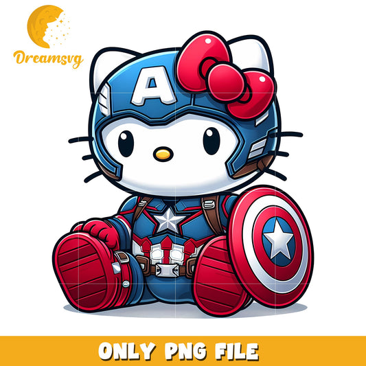 Hello Kitty Captain America PNG