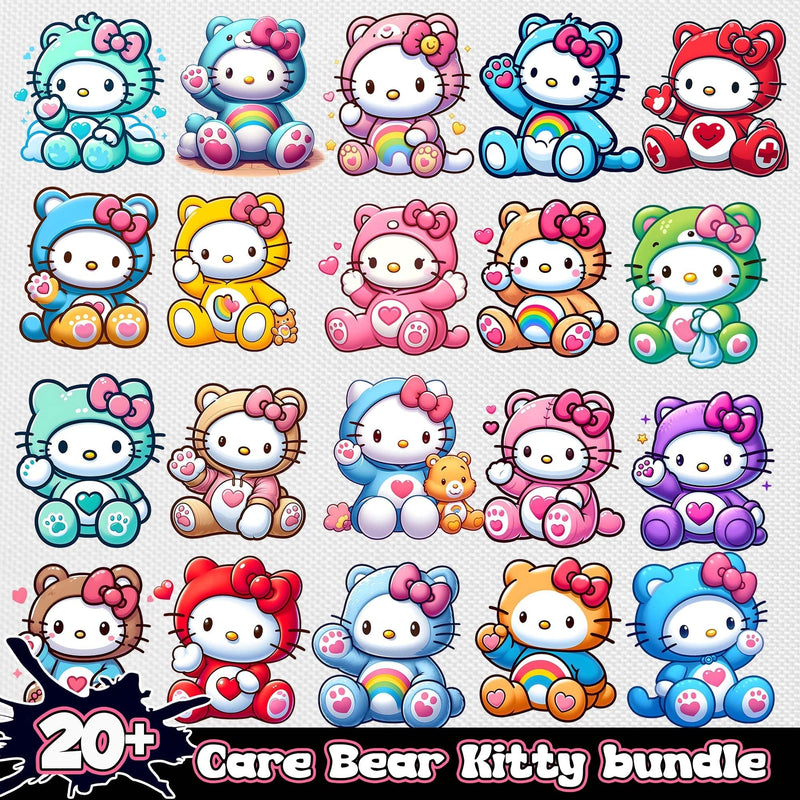 Hello Kitty Care Bear 20+ PNG